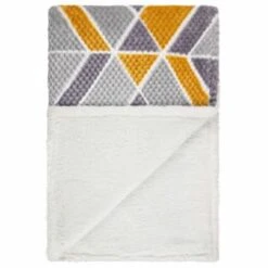 B&M Simply Geo Waffle Throw - Ochre -Cozy Living Home Store 394916 simply geo waffle throw ochre 3