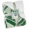 B&M Simply Geo Waffle Throw - Green