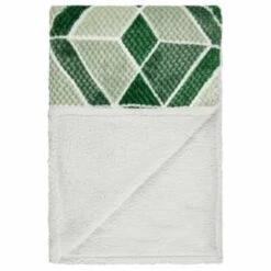B&M Simply Geo Waffle Throw - Green -Cozy Living Home Store 394920 simply geo waffle throw green 3