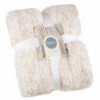 B&M Simply Two Tone Teddy Throw - Natural -Cozy Living Home Store 394924 simply two tone teddy throw natural