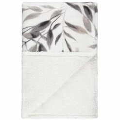 Winston Mono Leaf Sherpa Throw -Cozy Living Home Store 394976 winston leaf sherpa throw mono 3