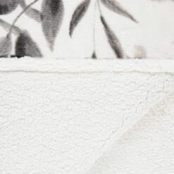 Winston Mono Leaf Sherpa Throw -Cozy Living Home Store 394976 winston leaf sherpa throw mono 4