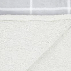 Winston Grey Check Sherpa Throw 9 Winston Grey Check Sherpa Throw -Cozy Living Home Store 394978 winston grey check sherpa throw 2