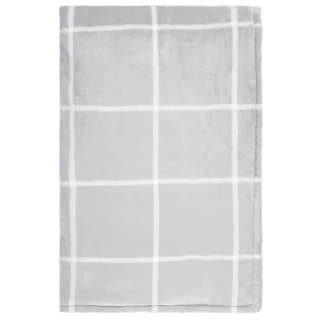Winston Grey Check Sherpa Throw 5 Winston Grey Check Sherpa Throw - Image 3
