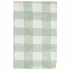 Simply Sage & Gingham Polar Fleece Throw 2pk -Cozy Living Home Store 395026 simply super soft throws 2pk sage gingham 2