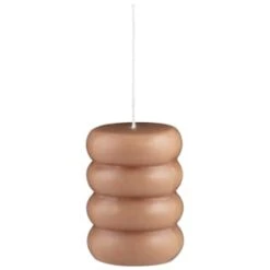 B&M Ribbed Pillar Candle - Brown -Cozy Living Home Store 395415 shaped pillar candle natural