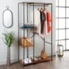 Tromso Garment Rail With Side Shelving 1 Tromso Garment Rail With Side Shelving -Cozy Living Home Store 395473 tromso garment rail with side shelving