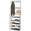 B&M Essentials 16 Hook Garment Rack With Shelving -Cozy Living Home Store 395496 essentials 16 hook garment rack with shelving