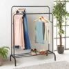 Spaceways Double Garment Rail With Rack -Cozy Living Home Store 395746 double metal garment rack with shelf