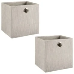 Lokken Cord Storage Cubes 2pk - Light Grey -Cozy Living Home Store 395811 2pk cord lokken storage cubes light grey 3
