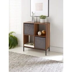 Lokken Velvet Storage Cubes 2pk - Grey -Cozy Living Home Store 395825 2pk velvet lokken storage cubes grey