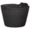 B&M Cara Rope Basket With Handle - Black -Cozy Living Home Store 395872 cara rope basket with handle black