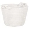 B&M Cara Rope Basket With Handle - White 1 B&M Cara Rope Basket With Handle - White -Cozy Living Home Store 395873 cara rope basket with handle white