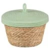 B&M Kendall Basket With Lid - Green -Cozy Living Home Store 395975 kendall basket with lid green 2