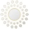 B&M Gold Mirrored Petal Mirror -Cozy Living Home Store 396239 gold mirror