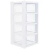 B&M White 4 Tier Drawers -Cozy Living Home Store 397930 white 4 tier drawers 3